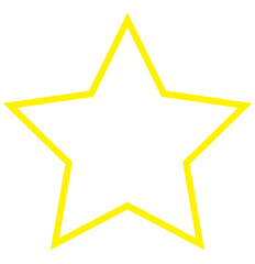 Star icon with rounded edges isolated.
