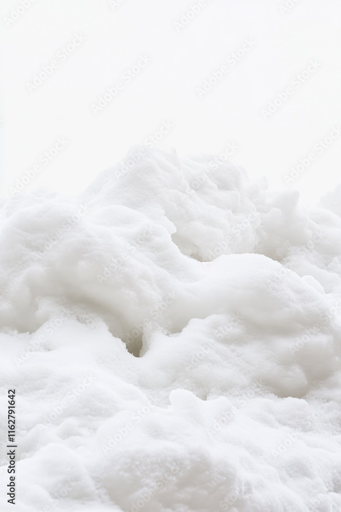 Aufkleber a monochrome image of a large snow pile with textured surfaces