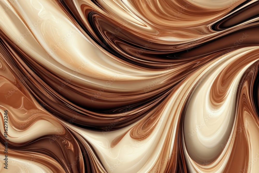 Poster elegant abstract design with smooth swirls