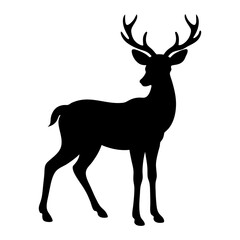 Obraz premium Deer Silhouette vector silhouette
