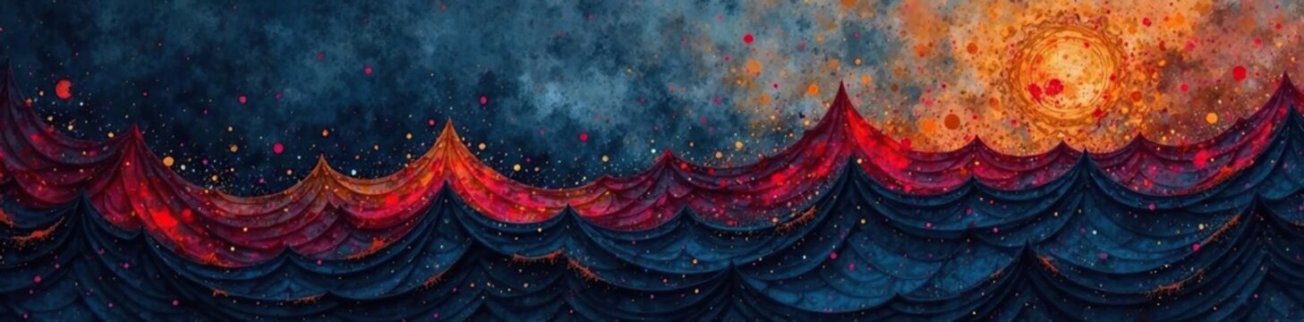 Moody abstract painting with layered textures and dark background, intricate, abstract, fascinating
