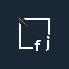 initial monogram logo with square style design.