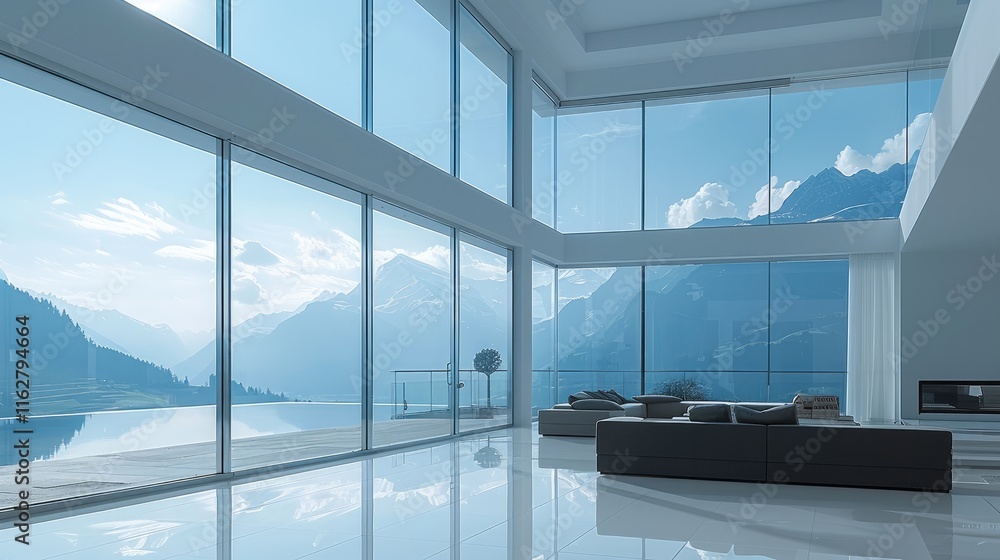 Poster A premium architectural window film designed to block harmful UV rays while significantly reducing heat, perfect for modern and luxury homes. This film enhances both comfort and style.