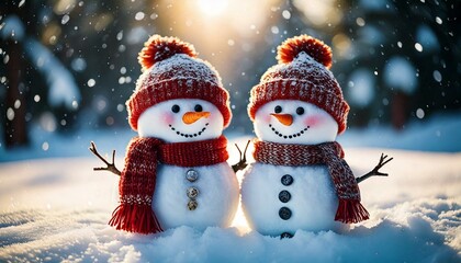 Snowman Couple