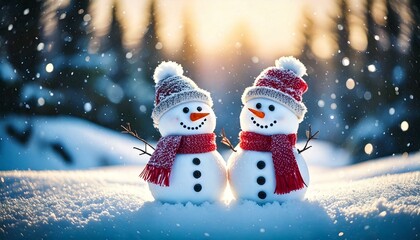 Snowman Couple