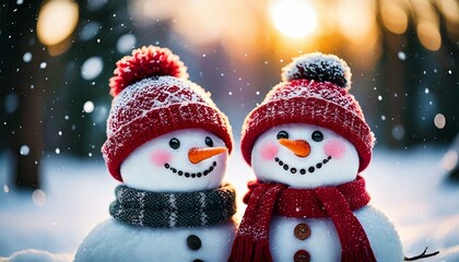Snowman Couple
