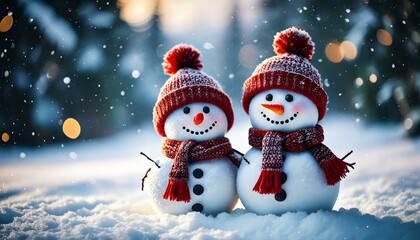 Snowman Couple