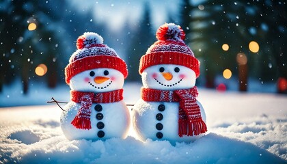 Snowman Couple
