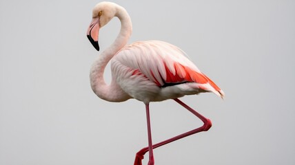 Naklejka premium White flamingo