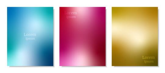 Set of Colorful Gradient Background for Menu, Poster, Banner, Card, Brochure and More