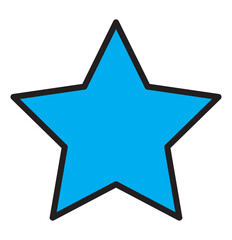 Star icon with rounded edges isolated