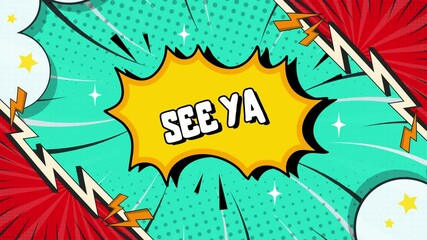See ya Comic Text Effects for Fun Videos animated cartoon style typography