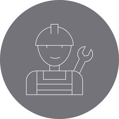 Plumber icon single vector illustration