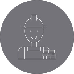 Builder icon single vector illustration