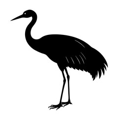 Fototapeta premium Crane Silhouette vector silhouette