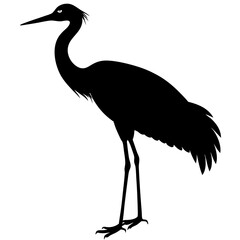 Obraz premium Crane Silhouette vector silhouette