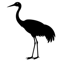 Obraz premium Crane Silhouette vector silhouette