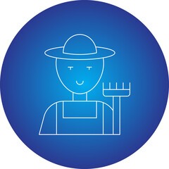 Farmer icon single vector illustration