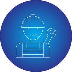 Plumber icon single vector illustration