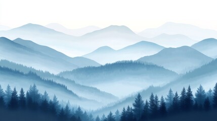 Serene Cool Tones in Sunlit Forest Setting