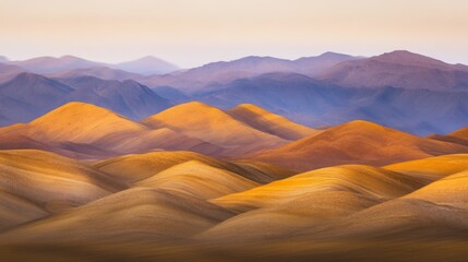 Naklejka premium Serene Golden Hour Landscapes with Motion Blur Effects