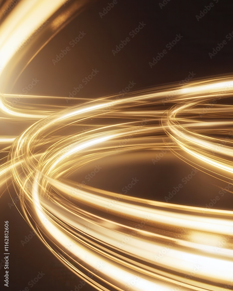 Poster global peace talks abstract golden paths converging towards unity digital art dark background illumi
