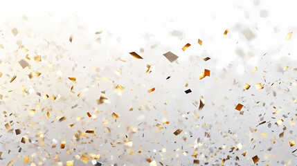 Silver gold stars confetti. Starfall. Illustration