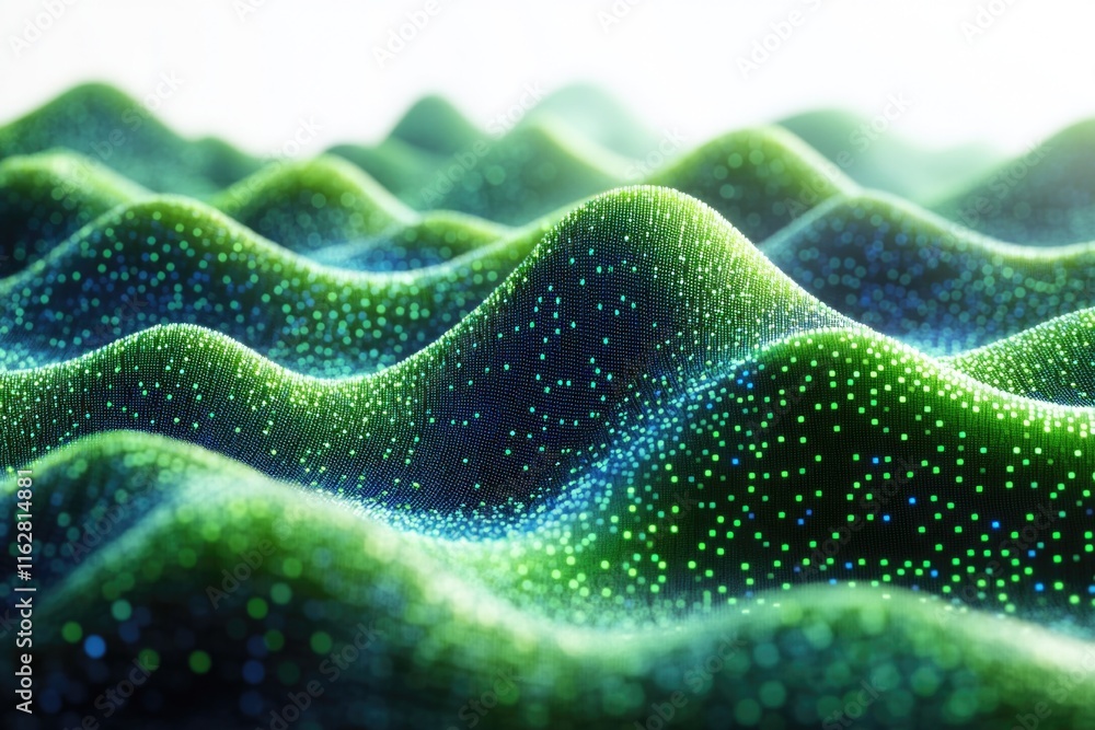 Poster a scenic view of a mountain range with peaks and valleys