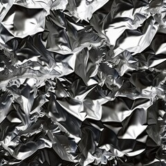 Abstract metallic texture with a dynamic interplay of light and shadow, creating a mesmerizing and otherworldly surface.