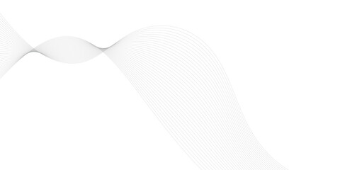 Abstract white and grey background with technology business wave lines. Abstract background with a wave curve lines. Frequency sound wave line and technology concept background.