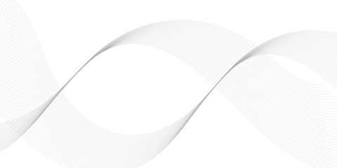 Abstract white and grey background with technology business wave lines. Abstract background with a wave curve lines. Frequency sound wave line and technology concept background.