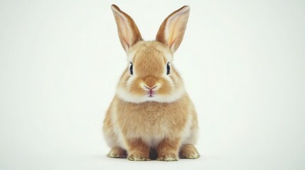 Obraz premium Frolicking bunny studio setting animal portrait minimalist environment close-up view cute concept