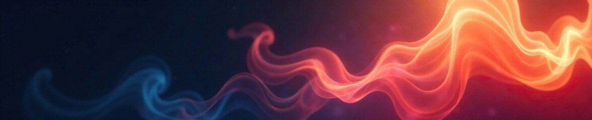 Obraz premium Swirling sunburst light smoke effect on a dark background, misty, light, background