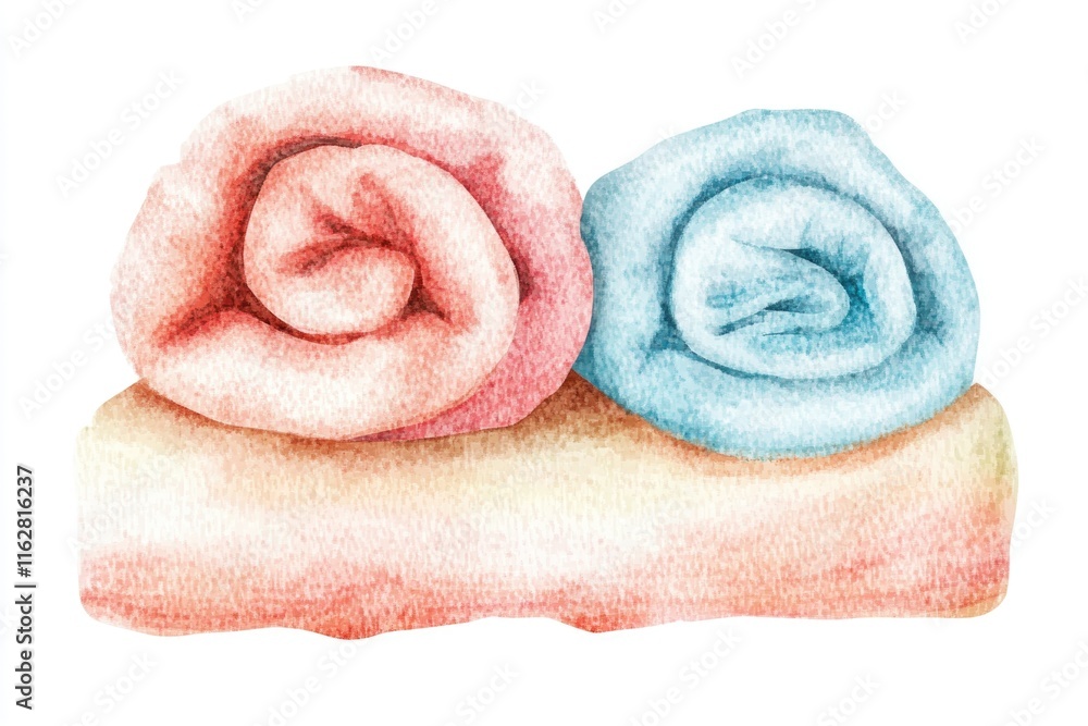 Poster a pair of towels placed on top of each other
