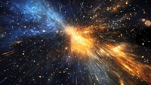 Great starfall. Starfall. Illustration