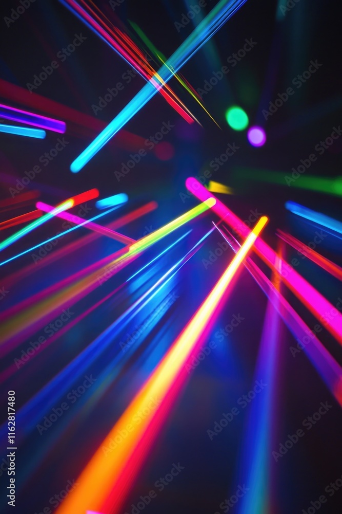 Poster a cluster of lights shining brightly in a dark environment