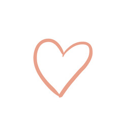 Heart icon template color editable. Heart symbol vector sign isolated on white background.