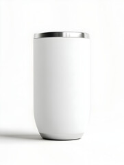 Minimalist White Metal Tumbler for Modern Design