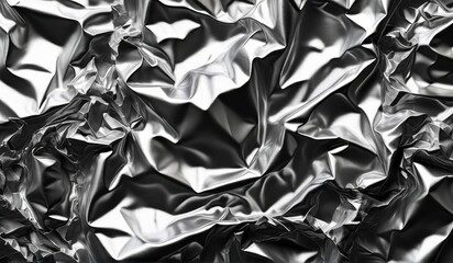Abstract metallic texture with a dynamic interplay of light and shadow, creating a mesmerizing and otherworldly surface.