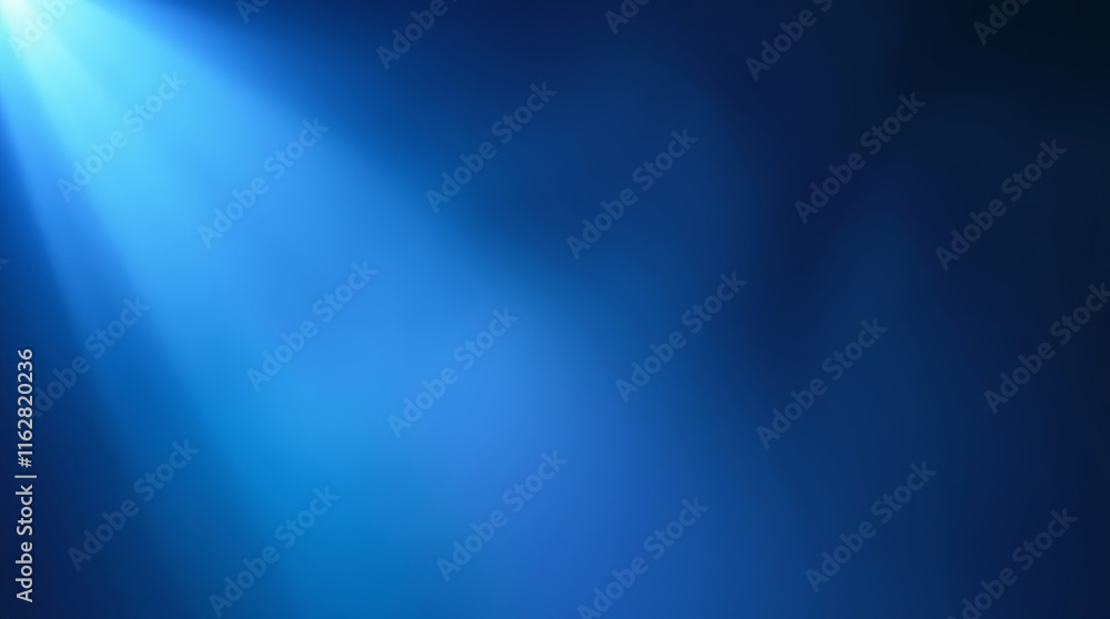 Fototapete light beam illuminating blue background creating gradient effect