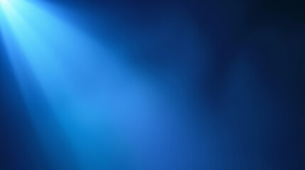 Obraz premium Light beam illuminating blue background creating gradient effect