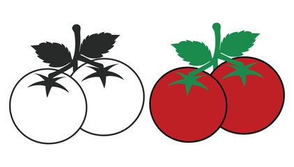 Tomato logo vector illustration.