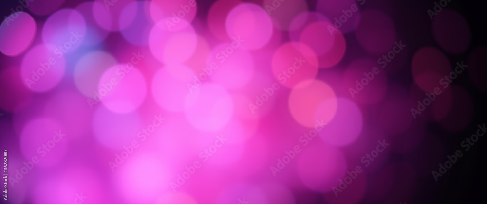 Poster vibrant purple bokeh lights creating festive background design