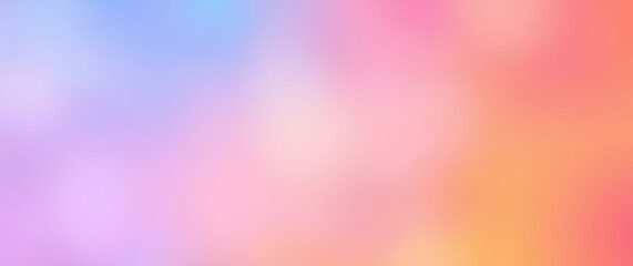 Pastel colors gradient background blending from pink, orange, and blue in soft focus