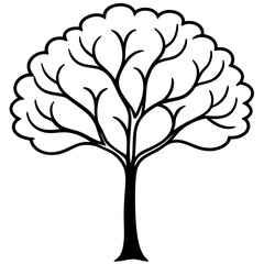 Nature-Inspired Tree Outline Vector