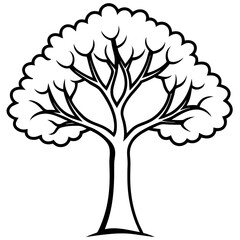 Nature-Inspired Tree Outline Vector