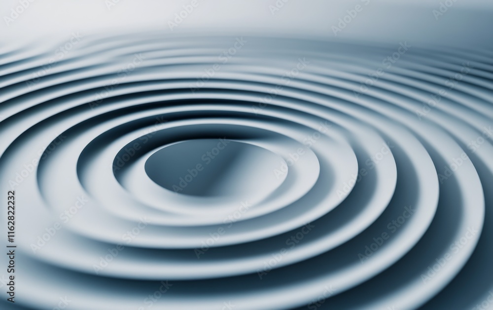 Poster abstract image of concentric water ripples creating a serene and calming effect with a minimalist de