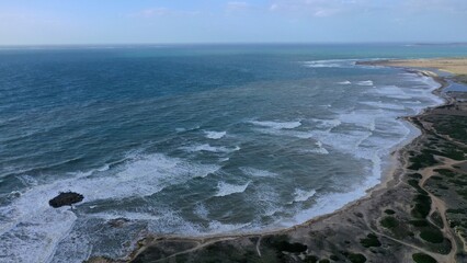 plages de mari Ermi et Arutas près d'Oristano en Sardaigne Italie