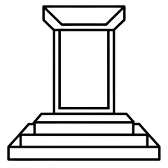 Podium Sketch Style Vector