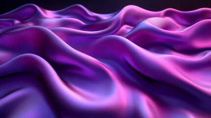 Obraz premium Luxurious Royal Purple Silk Fabric with Rich Texture and Subtle Highlights